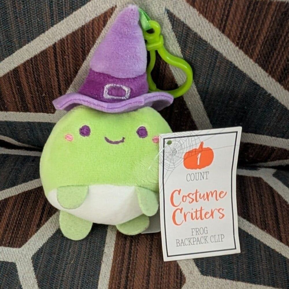 NWT Witch Hat Frog Halloween Plush Keychain Target